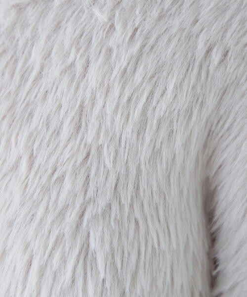 NATURAL BEAUTY BASIC(ナチュラルビューティーベーシック)の「◇フェザーフーディーニット(パーカー・レディース・チャコールグレー/ベージュ/オフホワイト・FREE)」の9枚目の写真