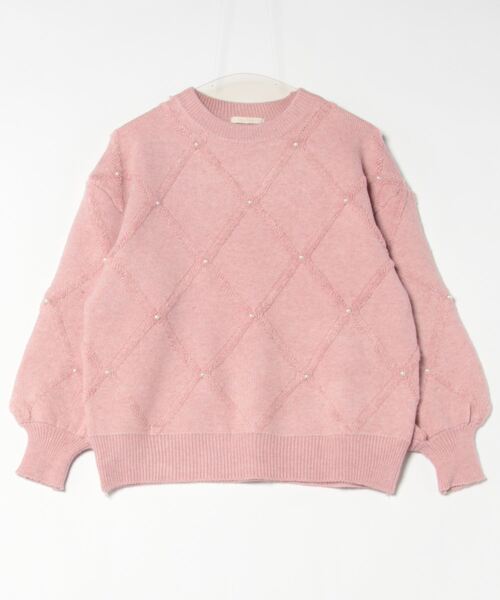 frunco(フランコ)の「【ZOZO限定】キルティング風パール付きニット(ニット/セーター・レディース・ホワイト/ピンク/レッド・FREE)」の5枚目の写真