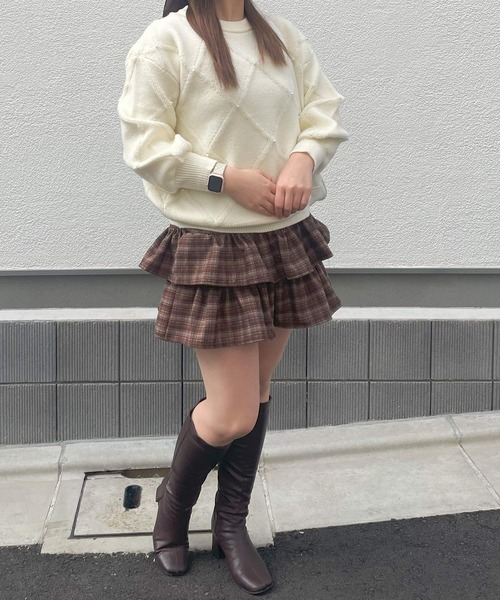 frunco(フランコ)の「【ZOZO限定】キルティング風パール付きニット(ニット/セーター・レディース・ホワイト/ピンク/レッド・FREE)」の18枚目の写真