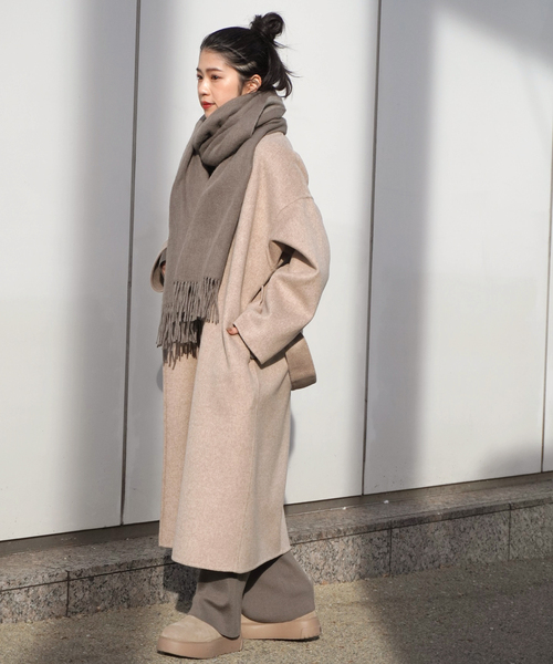 THROW(スロー)の「【THROW/スロー】別注シャギーカラーストール(バンダナ/スカーフ・レディース・モカ・FREE)」の10枚目の写真