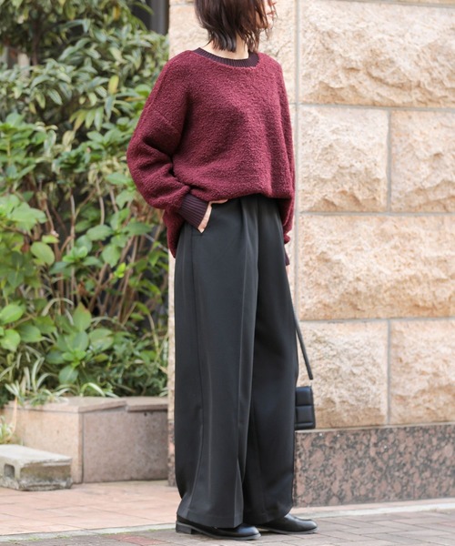 n'OrLABEL（ノアールレーベル）の「『タックワイドスラックス』（スラックス・レディース・アイボリー/ブラック/ブルー/グレー/ブラウン・1/2）」の10枚目の写真