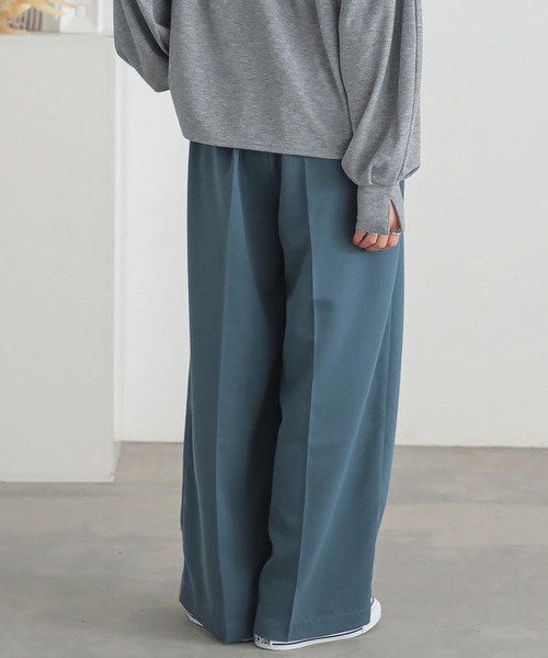 n'OrLABEL（ノアールレーベル）の「『タックワイドスラックス』（スラックス・レディース・アイボリー/ブラック/ブルー/グレー/ブラウン・1/2）」の15枚目の写真