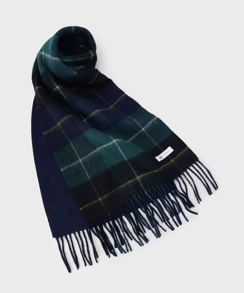 tk.TAKEO KIKUCHI（ティーケータケオキクチ）の「◆カシミヤ混マフラー（マフラー・メンズ・ブラック/ワイン系3/ブルー系その他4/オフホワイト/ブラック系2/ブラック系1/ブルー系その他/ブラック系/ダークグリーン系1・00）」の6枚目の写真