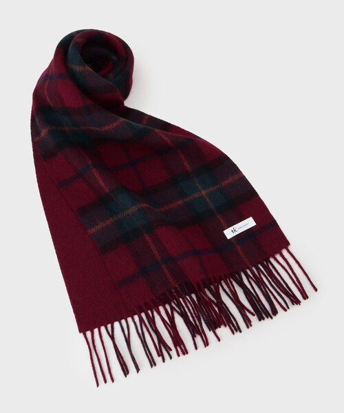 tk.TAKEO KIKUCHI（ティーケータケオキクチ）の「◆カシミヤ混マフラー（マフラー・メンズ・ブラック/ワイン系3/ブルー系その他4/オフホワイト/ブラック系2/ブラック系1/ブルー系その他/ブラック系/ダークグリーン系1・00）」の9枚目の写真