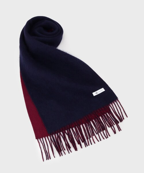 tk.TAKEO KIKUCHI（ティーケータケオキクチ）の「◆カシミヤ混マフラー（マフラー・メンズ・ブラック/ワイン系3/ブルー系その他4/オフホワイト/ブラック系2/ブラック系1/ブルー系その他/ブラック系/ダークグリーン系1・00）」の7枚目の写真