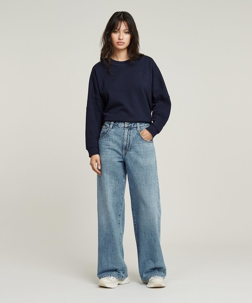 G-STAR(ジースター)の「Skater High Loose Jeans/ハイウエストワイドルーズジーンズ/L30(デニムパンツ・レディース・ライトインディゴブルー・24inch/23inch/25inch/26inch/27inch)」の1枚目の写真