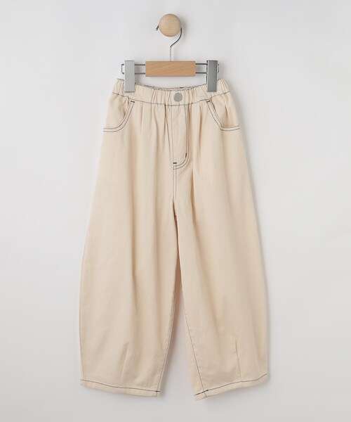 SHOO・LA・RUE（シューラルー）の「【100-150cm/洗える/男女兼用】穿くだけで旬な着こなしに アソートカーブパンツ（その他パンツ・キッズ・キャメル/サックスブルー系5/ブルー系その他7/ブラック/ライトベージュ・10/11/12/13/14/15 ）」の2枚目の写真