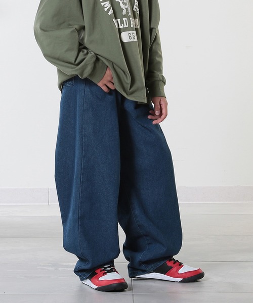 SHOO・LA・RUE（シューラルー）の「【100-150cm/洗える/男女兼用】穿くだけで旬な着こなしに アソートカーブパンツ（その他パンツ・キッズ・キャメル/サックスブルー系5/ブルー系その他7/ブラック/ライトベージュ・10/11/12/13/14/15 ）」の19枚目の写真