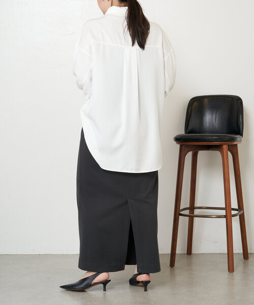 【新品未使用タグ付き】 ジェナ エスパスメルヴェイユ テンセルデニムシャツ F テンセルデニムシャツ | Jena espace merveilleux(ジェナ