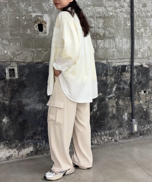 Jena espace merveilleux（ジェナ　エスパスメルヴェイユ）の「テンセルデニムシャツ（シャツ/ブラウス・レディース・ブルー/ホワイト/サックスブルー/グレー・FREE）」の18枚目の写真