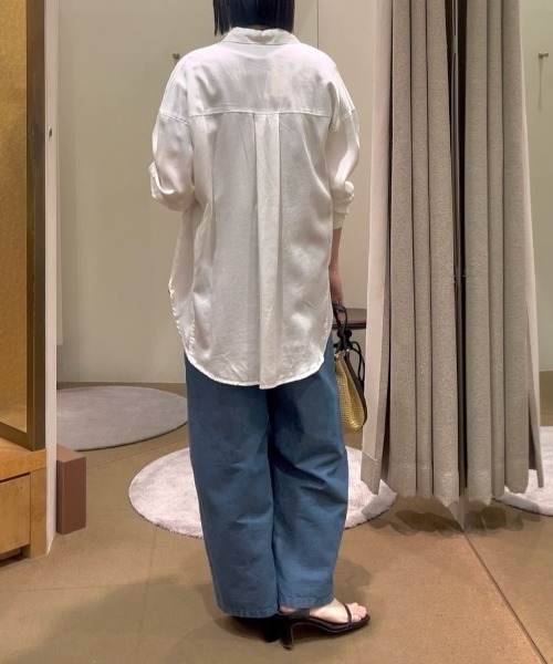 新品 ジェナ エスパスメルヴェイユ テンセルデニムシャツ ブルー テンセルデニムシャツ | Jena espace merveilleux(ジェナ