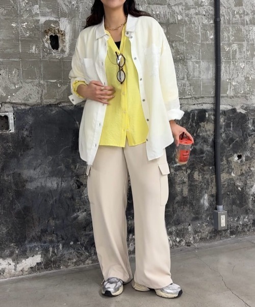 Jena espace merveilleux（ジェナ　エスパスメルヴェイユ）の「テンセルデニムシャツ（シャツ/ブラウス・レディース・ブルー/ホワイト/サックスブルー/グレー・FREE）」の17枚目の写真