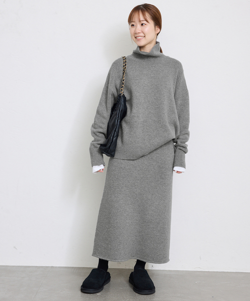 タグ付　ラクーン混タートルニットプルオーバー　グレー　スローブイエナ SLOBE IENA（スローブイエナ）の「《一部店舗・WEB限定》REPOS