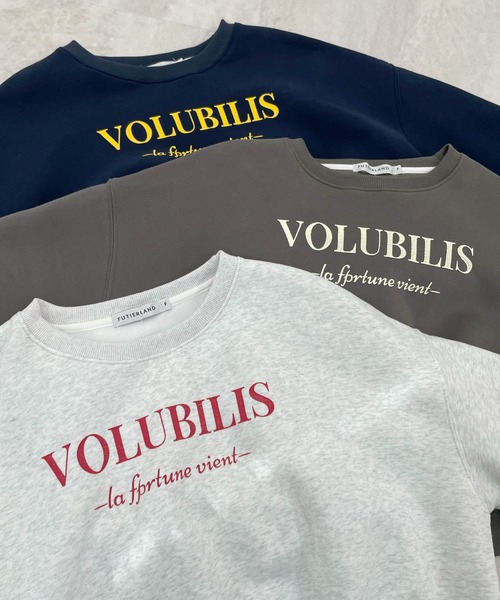 Futier land（フューティアランド）の「VOLUBILISロゴクロップド丈スウェットプルオーバー（スウェット・レディース・チャコールグレー/杢グレー/ネイビー・FREE）」の17枚目の写真