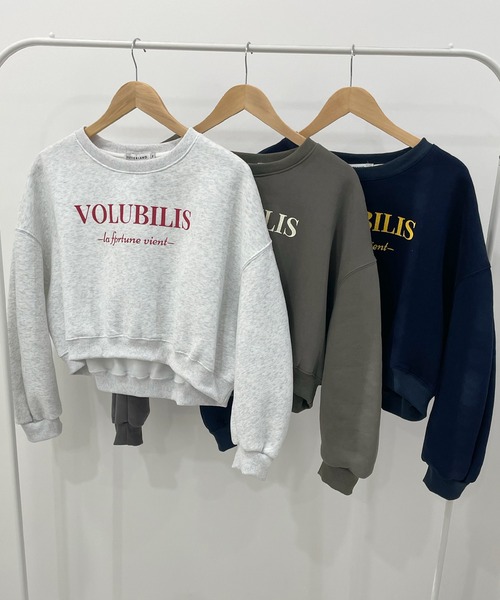 Futier land（フューティアランド）の「VOLUBILISロゴクロップド丈スウェットプルオーバー（スウェット・レディース・チャコールグレー/杢グレー/ネイビー・FREE）」の19枚目の写真