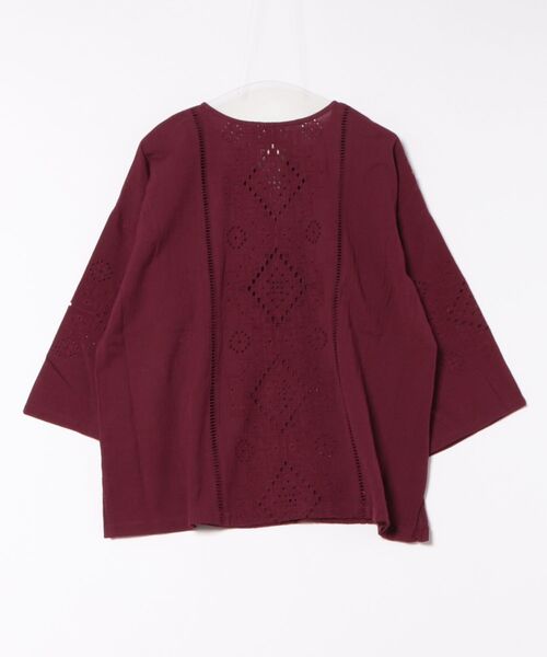 チチカカ（チチカカ）の「Rico カットワーク刺繍プルオーバー（シャツ/ブラウス・レディース・ナチュラル/ボルドー/グリーン・FREE）」の22枚目の写真