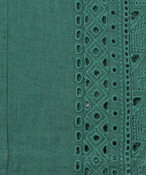 チチカカ（チチカカ）の「Rico カットワーク刺繍プルオーバー（シャツ/ブラウス・レディース・ナチュラル/ボルドー/グリーン・FREE）」の18枚目の写真