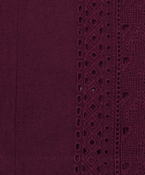 チチカカ（チチカカ）の「Rico カットワーク刺繍プルオーバー（シャツ/ブラウス・レディース・ナチュラル/ボルドー/グリーン・FREE）」の19枚目の写真
