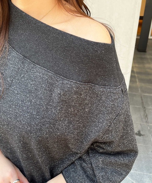 nelliy.(ネルリー)の「ドロストラメオフショルスウェット(スウェット・レディース・グレー/ブラック・LARGE/MEDIUM)」の10枚目の写真