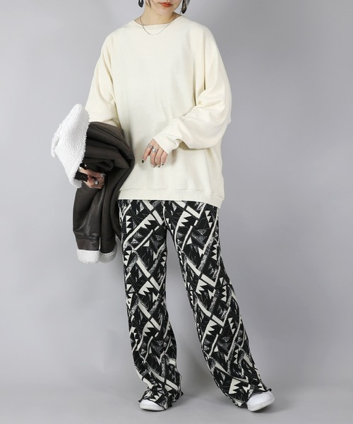 and it_(アンドイット)の「ドルマンスリーブコットンニット(ニット/セーター・レディース・モカ/杢グレー/ブルー/アイボリー/ブラック・FREE)」の7枚目の写真