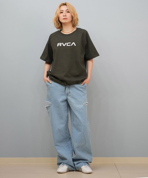 tシャツ RVCA/ルーカ ショート丈Tシャツ BF043-213 レディース RVCA/ルーカ ショート丈Tシャツ BF043-213（Tシャツ/カットソー