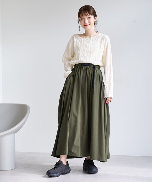 coen(コーエン)の「【再入荷・新色登場】ウェーブデザイン カットジャガード クルーネックTシャツ(Tシャツ/カットソー・レディース・オフホワイト/クリーム/ブラック/ライトブルー・M/L)」の18枚目の写真