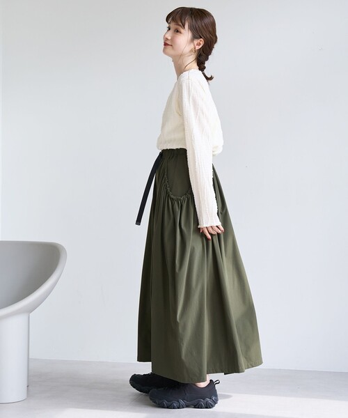 coen(コーエン)の「【再入荷・新色登場】ウェーブデザイン カットジャガード クルーネックTシャツ(Tシャツ/カットソー・レディース・オフホワイト/クリーム/ブラック/ライトブルー・M/L)」の19枚目の写真