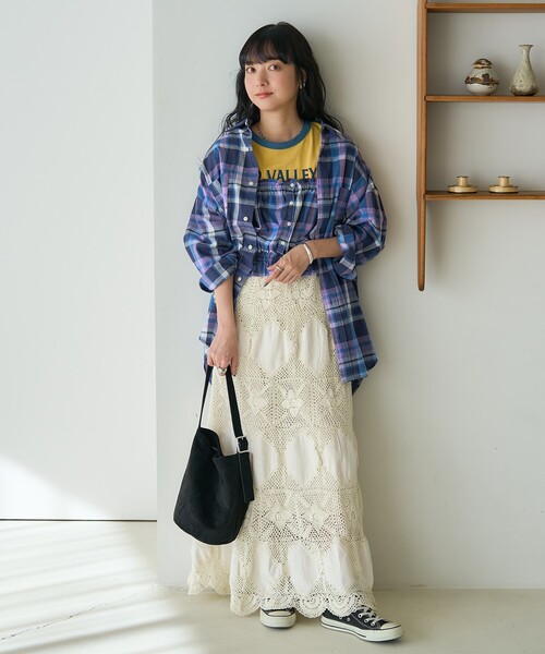 FREAK'S STORE（フリークスストア）の「スプリング チェック ギャザービスチェ（その他トップス・レディース・オフホワイト/ピンク/ネイビー・ﾌﾘ-）」の6枚目の写真