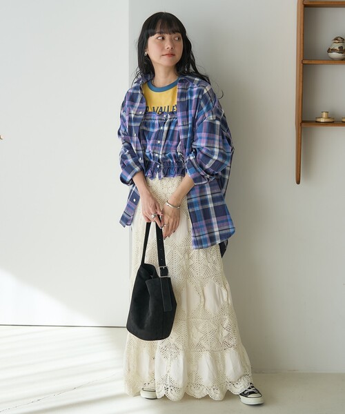 FREAK'S STORE（フリークスストア）の「スプリング チェック ギャザービスチェ（その他トップス・レディース・オフホワイト/ピンク/ネイビー・ﾌﾘ-）」の7枚目の写真