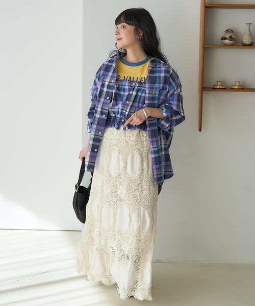 FREAK'S STORE（フリークスストア）の「スプリング チェック ギャザービスチェ（その他トップス・レディース・オフホワイト/ピンク/ネイビー・ﾌﾘ-）」の8枚目の写真