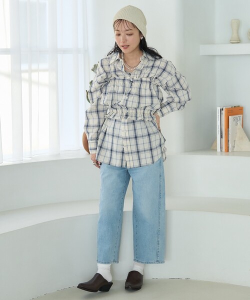 FREAK'S STORE（フリークスストア）の「スプリング チェック ギャザービスチェ（その他トップス・レディース・オフホワイト/ピンク/ネイビー・ﾌﾘ-）」の18枚目の写真