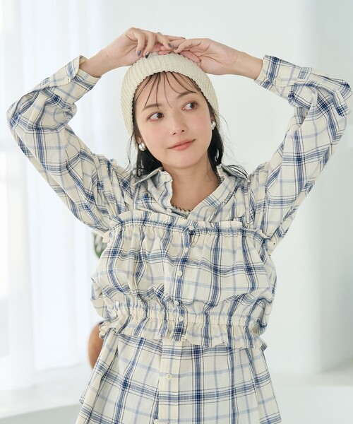 FREAK'S STORE（フリークスストア）の「スプリング チェック ギャザービスチェ（その他トップス・レディース・オフホワイト/ピンク/ネイビー・ﾌﾘ-）」の21枚目の写真