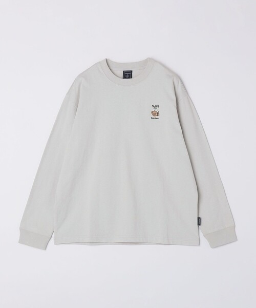 セール】SHIPS Colors:TeddyBear(R) ワンポイント ロングスリーブ T