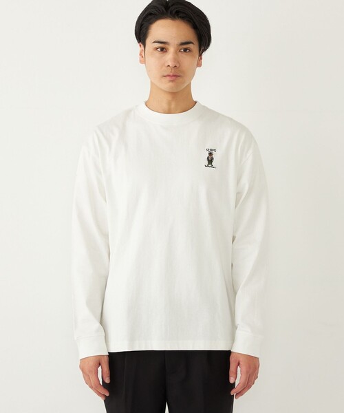 SHIPS Colors(シップス カラーズ)の「SHIPS Colors:TeddyBear(R) ワンポイント ロングスリーブ Tシャツ◇(Tシャツ/カットソー・メンズ・ライトグレー/ベージュ/オフホワイト/ダークグレー・SMALL/X-LARGE/LARGE/MEDIUM)」の7枚目の写真
