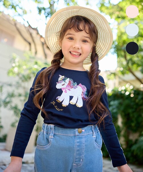 ✨クチネリ　美品袖スパンコールTシャツ✨ セール】ミラクルスパンコール長袖Tシャツ（Tシャツ/カットソー）｜ANY