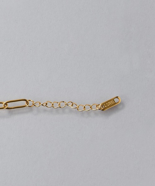 Phoebe（フィービィー）の「【金属アレルギー対応/ユニセックス】チャンキーミックスチェーンブレスレット/サージカルステンレス/全長:16.5cm+4cmシンプルチェーン（ブレスレット・レディース・シルバー/イエローゴールド・FREE）」の8枚目の写真