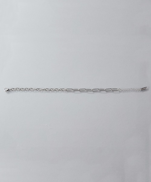 Phoebe（フィービィー）の「【金属アレルギー対応/ユニセックス】チャンキーミックスチェーンブレスレット/サージカルステンレス/全長:16.5cm+4cmシンプルチェーン（ブレスレット・レディース・シルバー/イエローゴールド・FREE）」の7枚目の写真