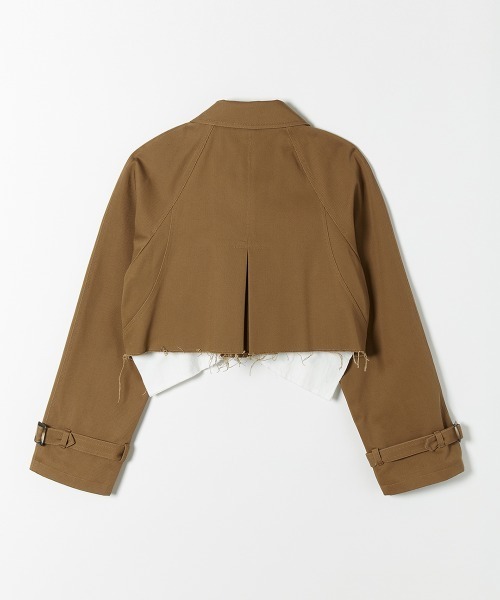 leinwande(ラインヴァンド)の「【leinwande】Cropped Trench Jacket(その他アウター・レディース・ブラック/キャメル・ONE SIZE)」の6枚目の写真