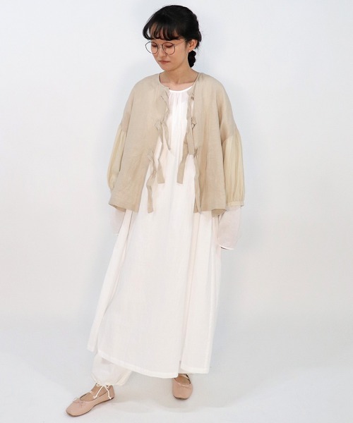 haupia(ハウピア)の「結んで開く。【ブラウス】(シャツ/ブラウス・レディース・オフホワイト/ブラック/ベージュ/スモークピンク・MEDIUM)」の10枚目の写真