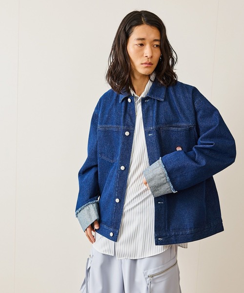 JUNRED(ジュンレッド)の「別注/RED KAPデニムロールアップブルゾン(デニムジャケット・メンズ・ブルー系その他4/ネイビー・S/M/L)」の18枚目の写真