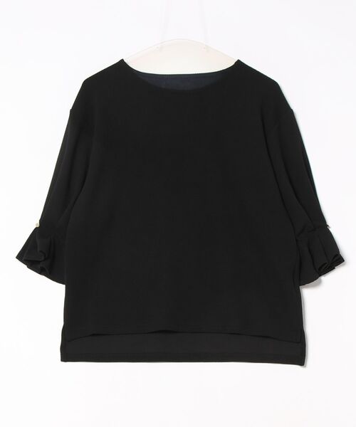 INTERPLANET（インタープラネット）の「フクレジャガード袖口タックデザインプルオーバー（Tシャツ/カットソー・レディース・オフホワイト/ブラック/ライトグレー・FREE）」の22枚目の写真