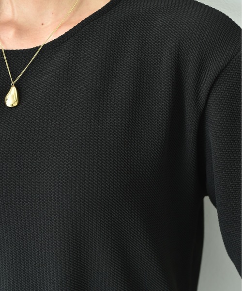 INTERPLANET（インタープラネット）の「フクレジャガード袖口タックデザインプルオーバー（Tシャツ/カットソー・レディース・オフホワイト/ブラック/ライトグレー・FREE）」の11枚目の写真