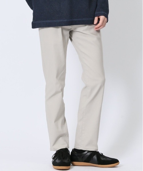 m.f.editorial(エムエフエディトリアル)の「パンツ メンズ ストレッチ スリム トラウザー テーパード ピンヘッド クロスストレッチ(チノパンツ・メンズ・ネイビー/ブラック/ライトグレー・S/LARGE/X-LARGE/MEDIUM)」の3枚目の写真