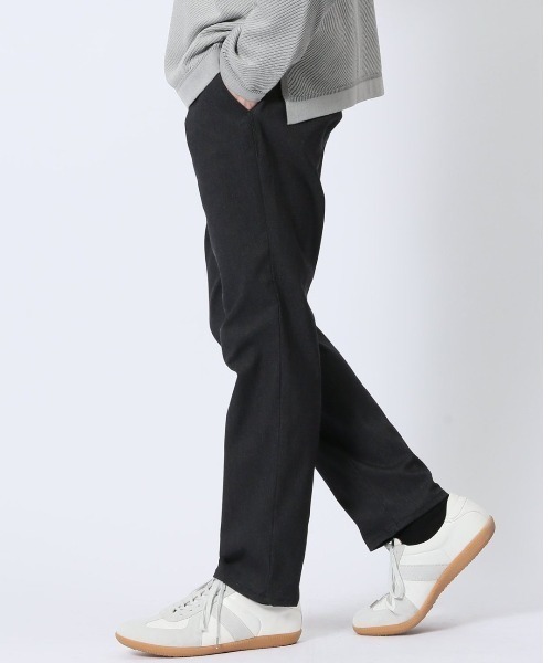 m.f.editorial(エムエフエディトリアル)の「パンツ メンズ ストレッチ スリム トラウザー テーパード ピンヘッド クロスストレッチ(チノパンツ・メンズ・ネイビー/ブラック/ライトグレー・S/LARGE/X-LARGE/MEDIUM)」の2枚目の写真