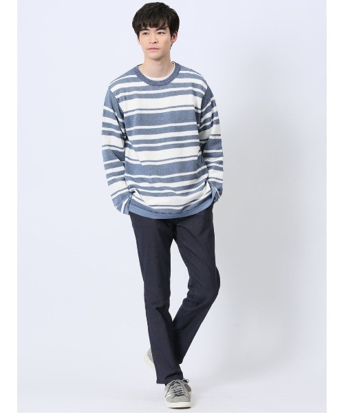 m.f.editorial(エムエフエディトリアル)の「パンツ メンズ ストレッチ スリム トラウザー テーパード ピンヘッド クロスストレッチ(チノパンツ・メンズ・ネイビー/ブラック/ライトグレー・S/LARGE/X-LARGE/MEDIUM)」の20枚目の写真