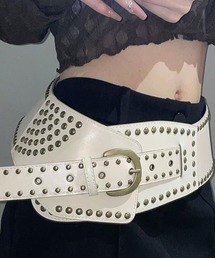 MEMECLE（メメクル）の「【 MEMECLE / メメクル 】スタッズワイドベルト（ベルト・レディース）」