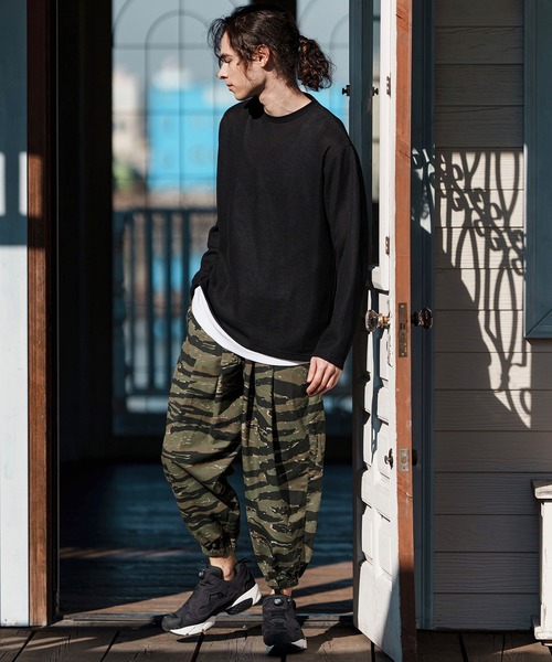 CAMBIO(カンビオ)の「mp13247-Camouflage Ripstop Balloon Jogger Pants ミリタリーバルーンパンツ(その他パンツ・メンズ・タイガーカモ/グレー系カモフラージュ/ウッドランド・S/M/L)」の9枚目の写真