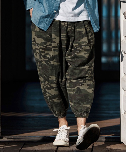CAMBIO(カンビオ)の「mp13247-Camouflage Ripstop Balloon Jogger Pants ミリタリーバルーンパンツ(その他パンツ・メンズ・タイガーカモ/グレー系カモフラージュ/ウッドランド・S/M/L)」の12枚目の写真