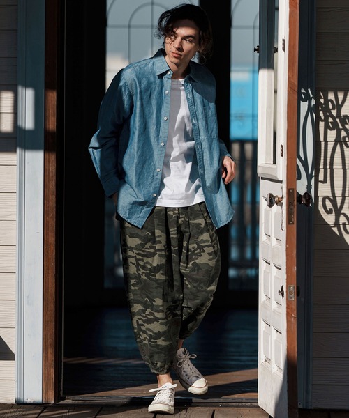 CAMBIO(カンビオ)の「mp13247-Camouflage Ripstop Balloon Jogger Pants ミリタリーバルーンパンツ(その他パンツ・メンズ・タイガーカモ/グレー系カモフラージュ/ウッドランド・S/M/L)」の14枚目の写真