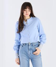 新品　agnes b. アニエスベー　カーディガン　国内正規品　36 ブルー M001 CARDIGAN LE PETIT カーディガンプレッション ｜agnès b